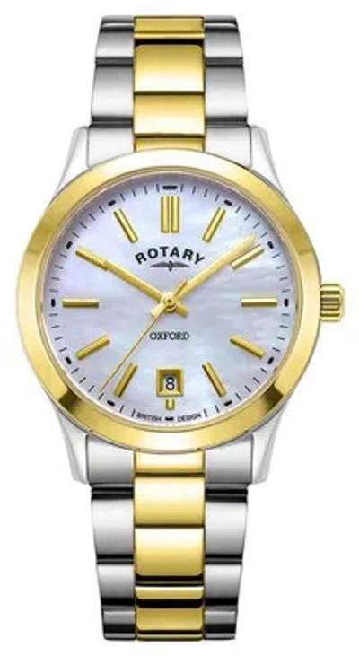 Pre-owned Rotary Contemporary Quartz (30mm) Mother-of-pearl Dial / Two-tone Lb05521/41