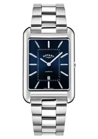 Pre-owned Rotary Dress Quartz (28.6mm) Blue Sunray Dial / Stainless Steel Gb05280/05 Watch