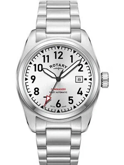 Pre-owned Rotary Gb05470/22 Commando Mens Watch 42mm 10atm