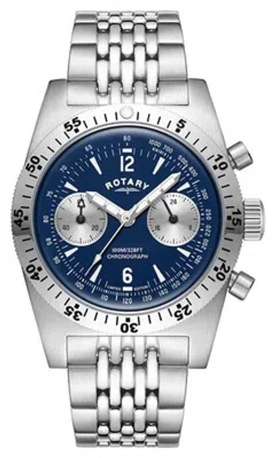 Pre-owned Rotary Rw 1895 Heritage Chronograph Limited Edition (38mm) Ocean Blue