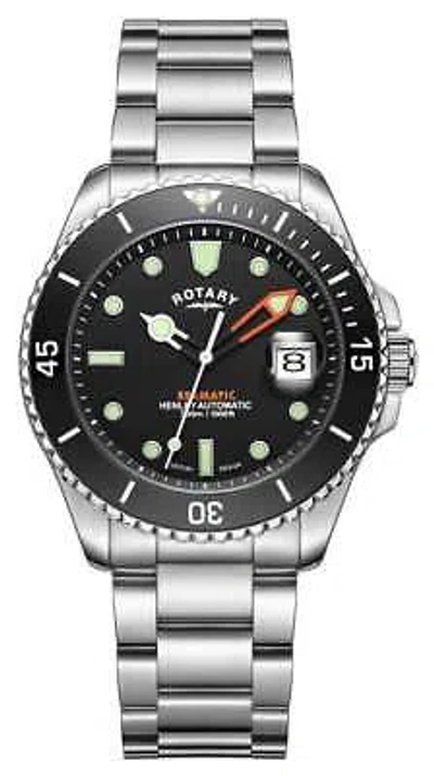 Pre-owned Rotary Seamatic Automatic 300m (42mm) Black Dial / Stainless Steel Gb05430/04