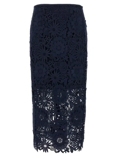 Rotate Birger Christensen '3 D Lace' Skirt In Blue