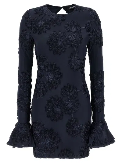 Rotate Birger Christensen '3 D Mesh Mini' Dress In Blue