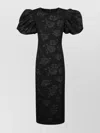 Rotate Birger Christensen Rotate 3d Jacquard Midi Dress Black Floral