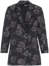 Rotate Birger Christensen 3d Flower Blazer Mini Dress In Grey