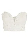Rotate Birger Christensen Rotate 3d Lace Corset Top With Sweetheart Neckline