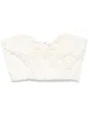 Rotate Birger Christensen Rotate 3d Lace Corset Top With Sweetheart Neckline In White