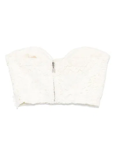 Rotate Birger Christensen 3d Lace Corset Top In White