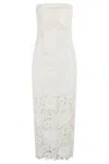 Rotate Birger Christensen 3d Lace Midi Dress White