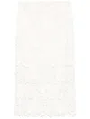 Rotate Birger Christensen 3d Lace Pencil Skirt In 中性色
