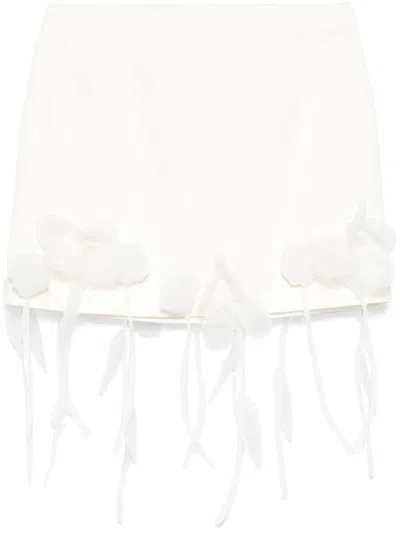 Rotate Birger Christensen 3d Lily Mini Skirt In 白色