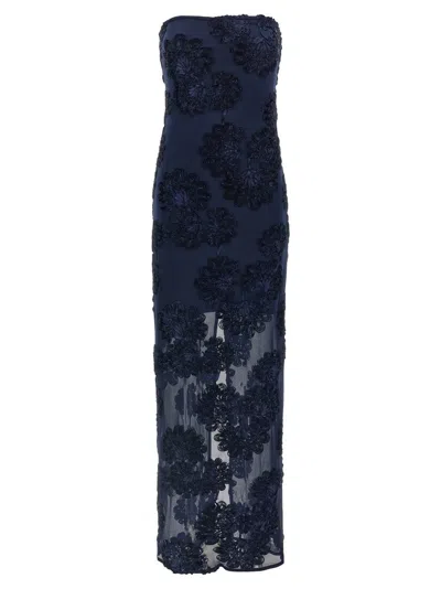 ROTATE BIRGER CHRISTENSEN '3D MESH MAXI' DRESS