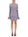 Rotate Birger Christensen Rotate Birgerchristensen 3d Mesh Mini Dress In Gray