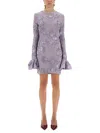 Rotate Birger Christensen Rotate Birgerchristensen 3d Mesh Mini Dress In Purple