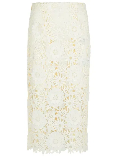 Rotate Birger Christensen 3d' White Polyester Skirt