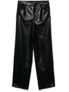 Rotate Birger Christensen High-waist Faux Leather Pants In Black