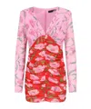 Rotate Birger Christensen Rotate Mini Dress With Floral Print And Sequins Embell In Pink