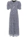 Rotate Birger Christensen Sequinned Printed Maxi Dress In Blue