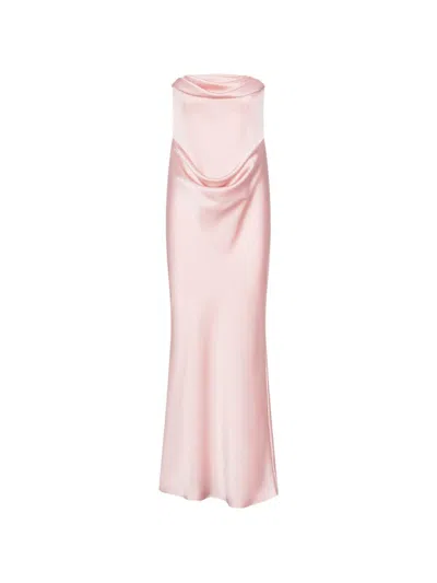 Rotate Birger Christensen Abito Lungo Corsetto Senza Spalline Rosa Pastello Rotate In Pink