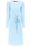 Rotate Birger Christensen Abito Midi A Portafoglio A Pois In Blue