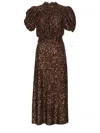 Rotate Birger Christensen Rotate Birgerchristensen Brown Recycled Polyester Dress In Brown