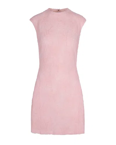 Rotate Birger Christensen Abito Mini Mesh Orchid Ice In Pink