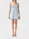 Rotate Birger Christensen Rotate Sunday Crystal-embellished Denim Mini Dress