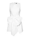 Rotate Birger Christensen Abito W/bow Bright White In White