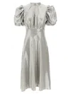 Rotate Birger Christensen All-over Sequin Midi Dress With Ribbon Fastenings In Metallic