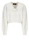 Rotate Birger Christensen Alpaca And Wool Cardigan In White
