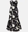 Rotate Birger Christensen Ana Embroidered Midi Dress In Black