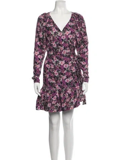 Pre-owned Rotate Birger Christensen Angora Mini Dress In Purple