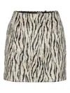 Rotate Birger Christensen Animal Print Textured Skirt With Form-fitting Design In Multi