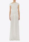 Rotate Birger Christensen Asymmetric Maxi Dress In White