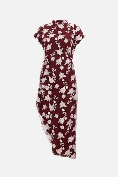 ROTATE BIRGER CHRISTENSEN ASYMMETRIC MESH DRESS
