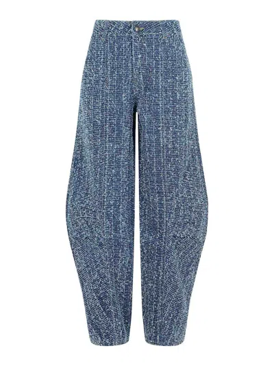Rotate Birger Christensen Baggy Blue Cotton Jeans