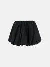 Rotate Birger Christensen 'balloon' Black Cotton Miniskirt In Black