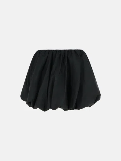 Rotate Birger Christensen 'balloon' Black Cotton Miniskirt