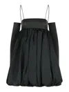 Rotate Birger Christensen Balloon Dress In Black Polyester In Black
