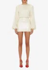 ROTATE BIRGER CHRISTENSEN BALLOON-SLEEVED SEQUINED MINI DRESS