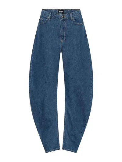Rotate Birger Christensen Barrel Jeans In Denim In Blue