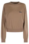 Rotate Birger Christensen Basic Crewneck Sweater In Brown