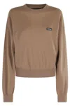 Rotate Birger Christensen Rotate Basic Crewneck Sweater In Brown