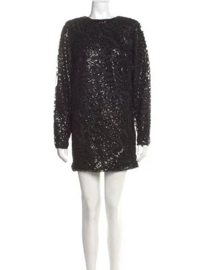 Pre-owned Rotate Birger Christensen Bateau Neckline Mini Dress W/ Tags In Neutral