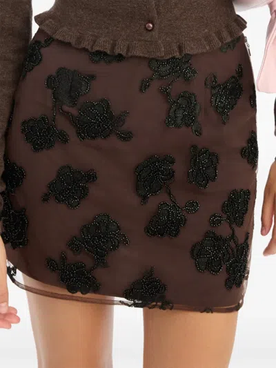 Rotate Birger Christensen Rock Mit Perlen In Brown