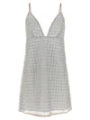 Rotate Birger Christensen Embellished A-line Mini Dress In Beige