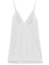 Rotate Birger Christensen Beaded A-line Mini Dress In Neutrals