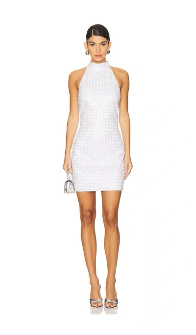 ROTATE BIRGER CHRISTENSEN BEADED HALTER NECK DRESS