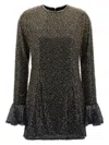 Rotate Birger Christensen 'beaded Ls Mini' Dress In Brown