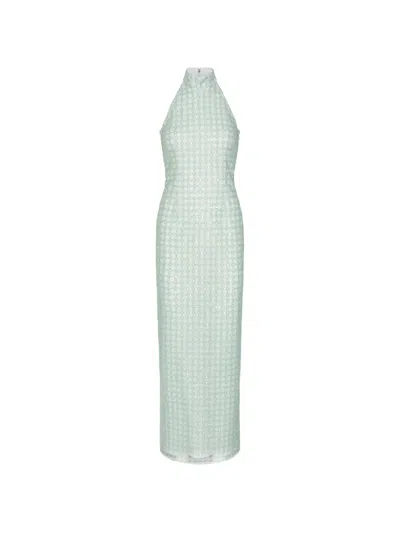 Rotate Birger Christensen Maxikleid Mit Perlen In Green